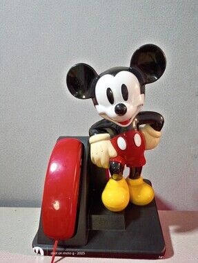 Mickey Mouse Retro Phone Sculpture - Black, Red, Yellow